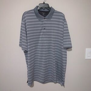 George Gray Striped Men's Polo Shirt XXL
